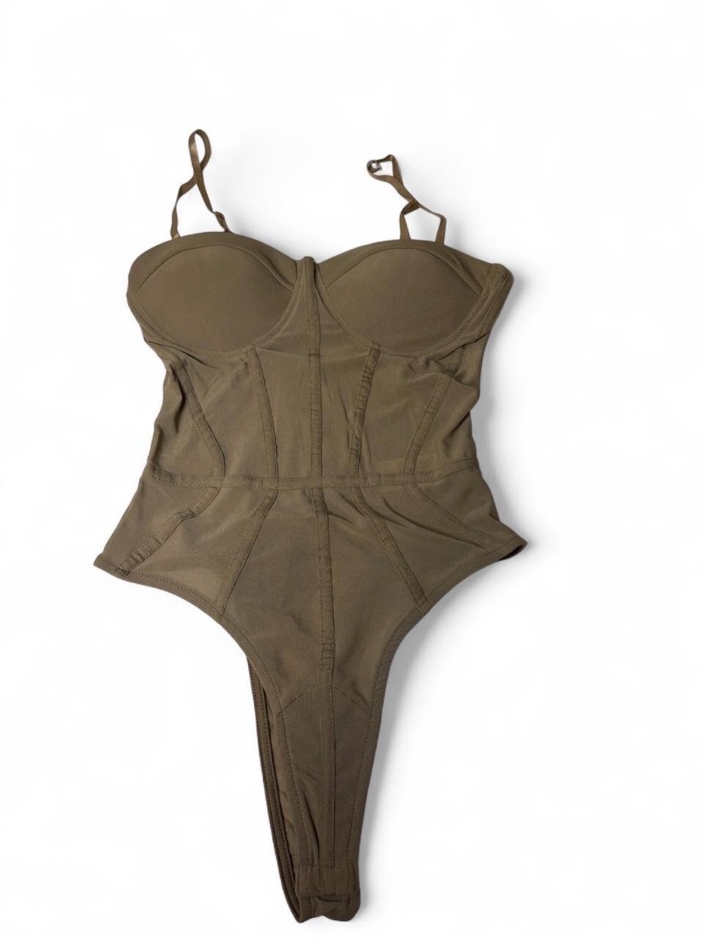 Latte Corset-Style Bodysuit